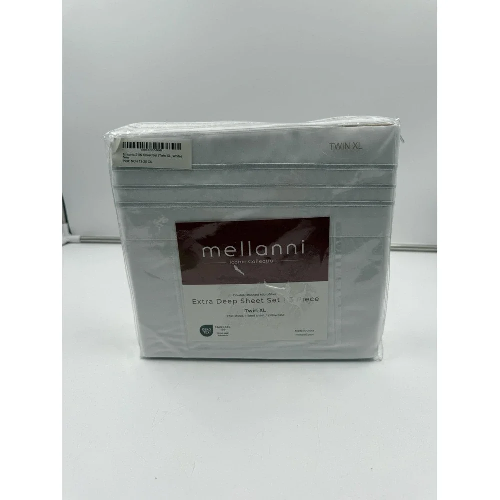 Mellanni Extra Deep Twin XL Sheet 3 Pc Iconic Collection Bedding‎ Hotel Luxury